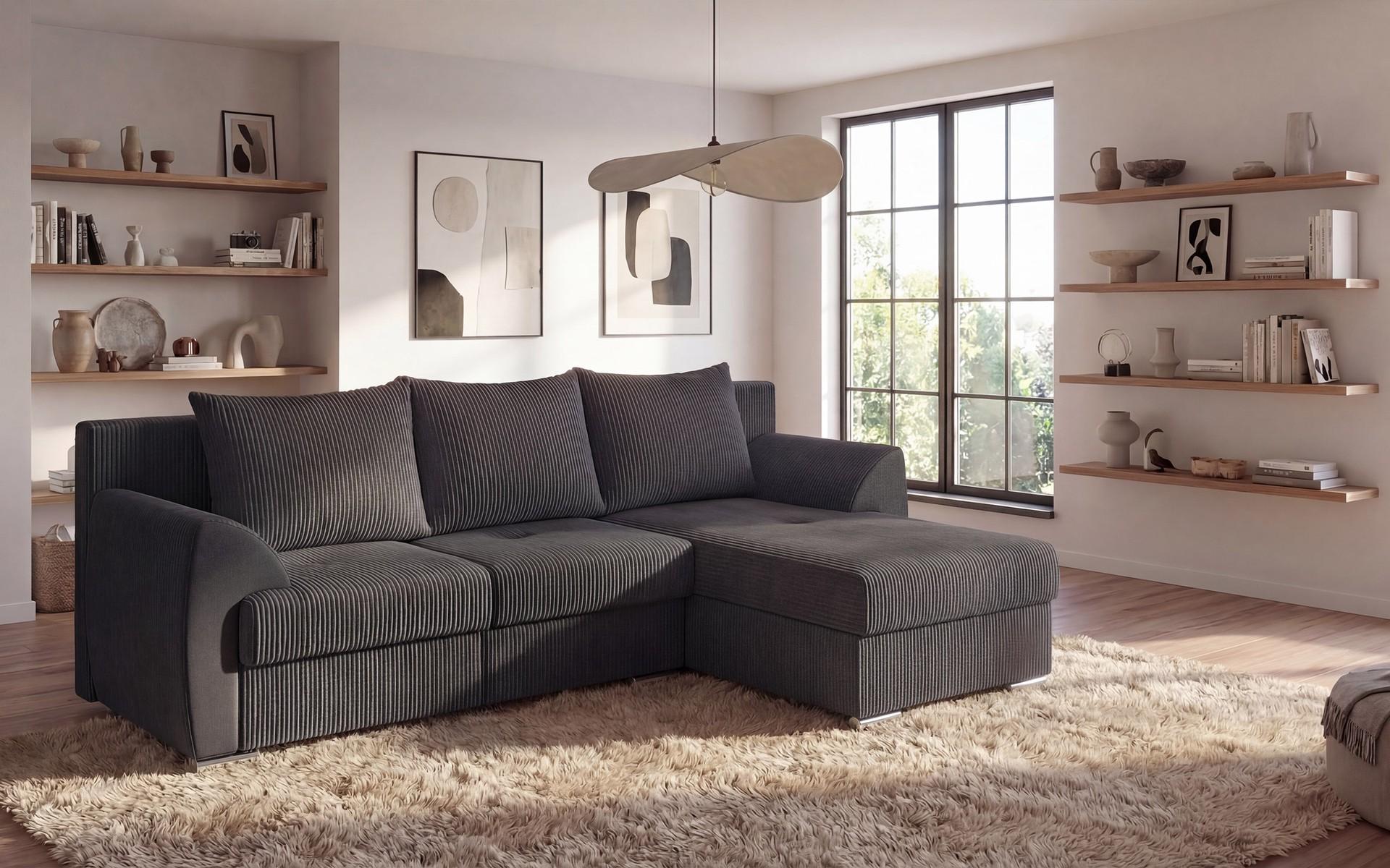 Extendable corner sofa Nord, grey  3